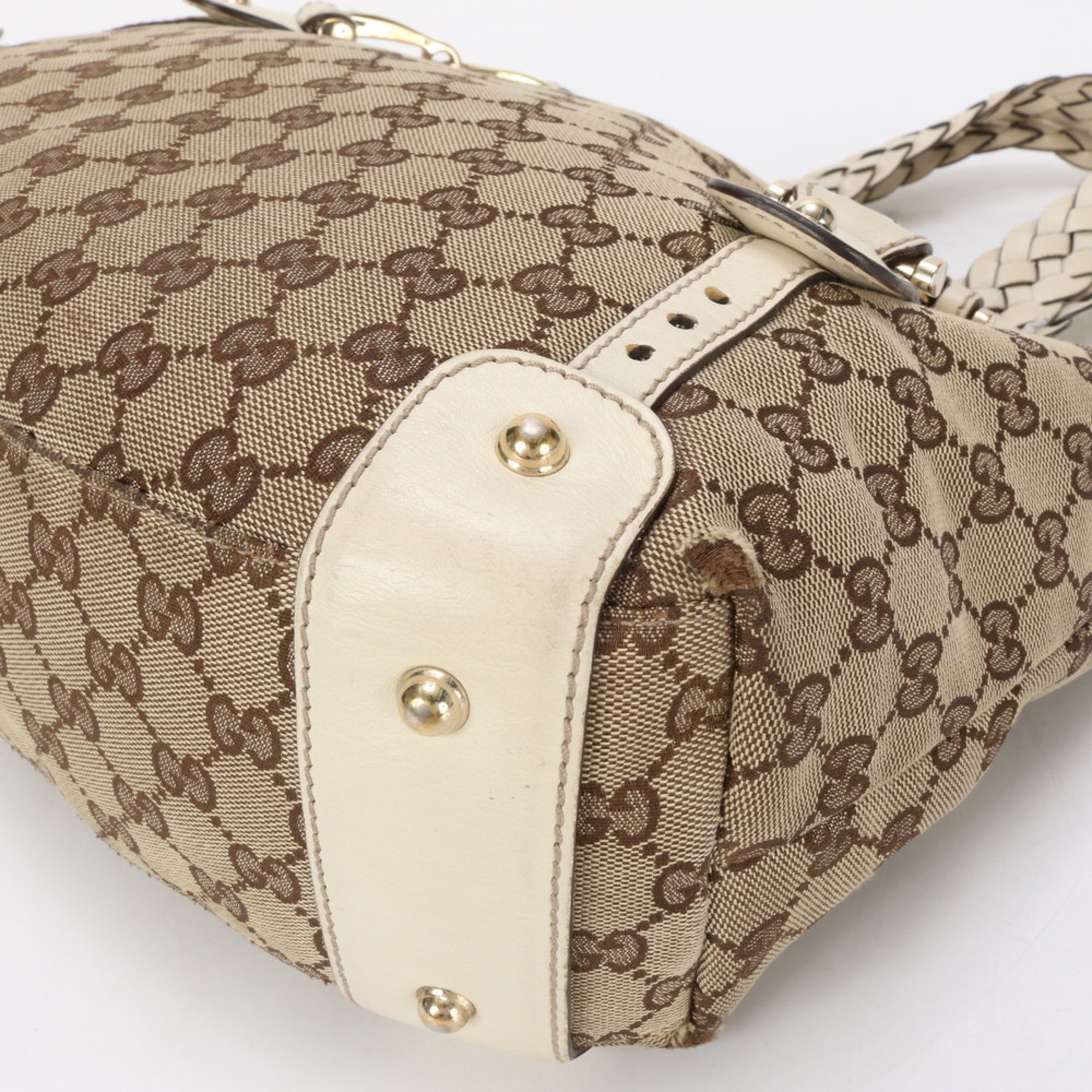 Gucci GG Canvas Horsebit 162900 Shoulder Bag Hand