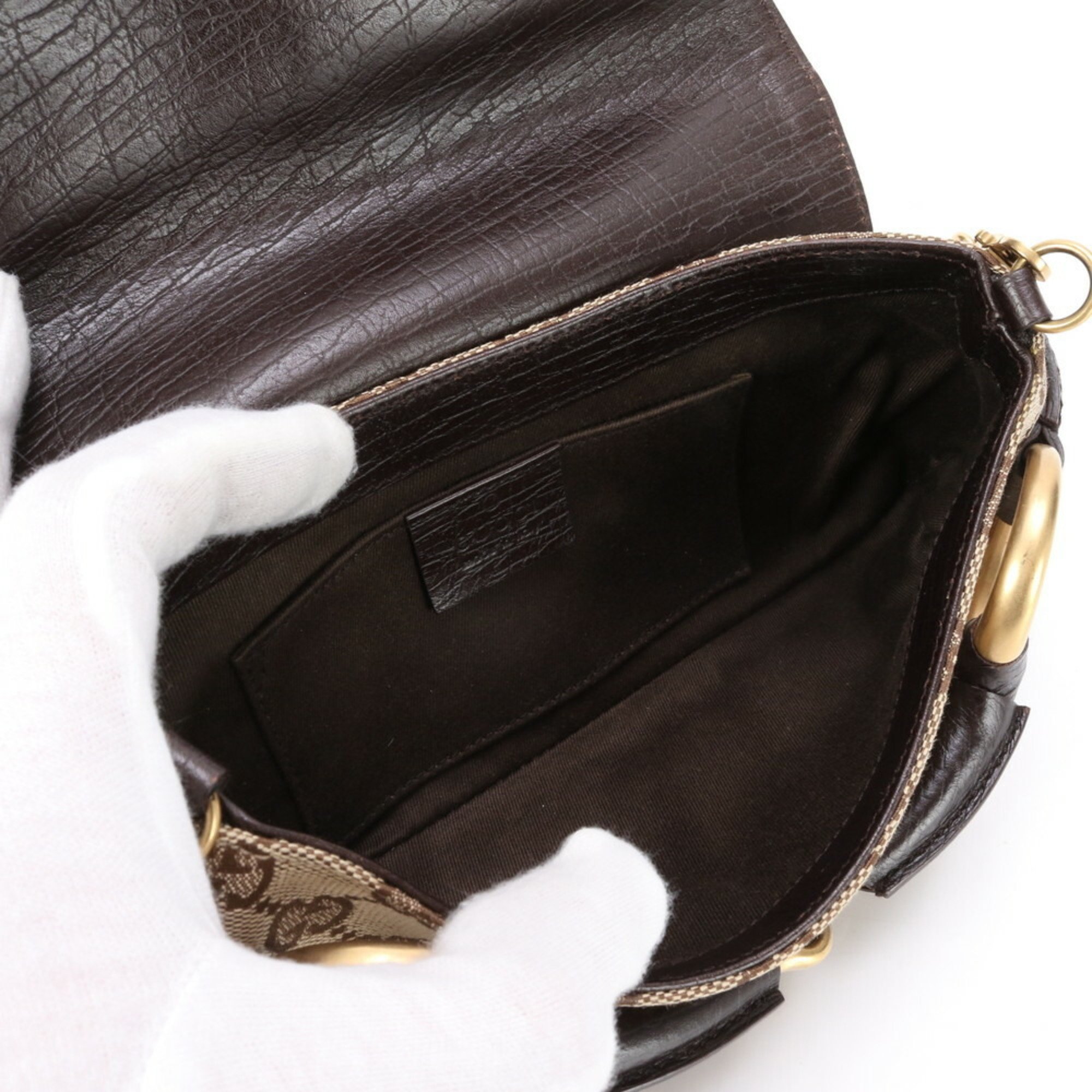 Gucci GG Canvas Horsebit 114923 Handbag Hand