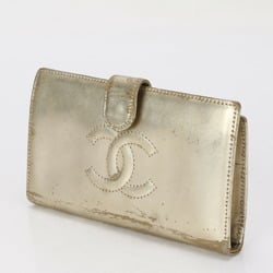 Chanel Coco Mark Leather Long Wallet Bi-fold with Serial Seal