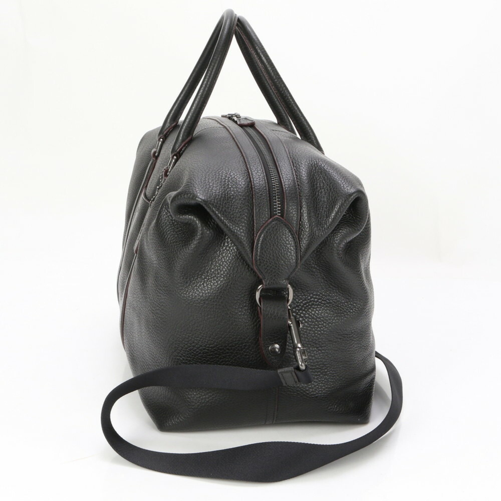 Coach F75715 Leather Boston Bag Shoulder Black