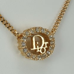 Christian Dior Rhinestone Gold Necklace