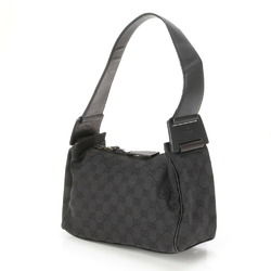 Gucci GG Canvas 92699 Leather Bag Tote Handbag Black Women's