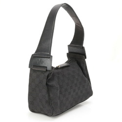 Gucci GG Canvas 92699 Leather Bag Tote Handbag Black Women's