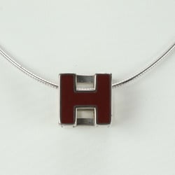 Hermes H Cube Silver Necklace