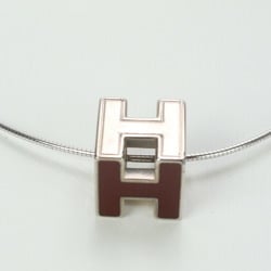 Hermes H Cube Silver Necklace