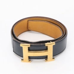 Hermes 〇G engraved Constance leather belt, navy blue, gold buckle, fashion, accessories, miscellaneous goods, ladies