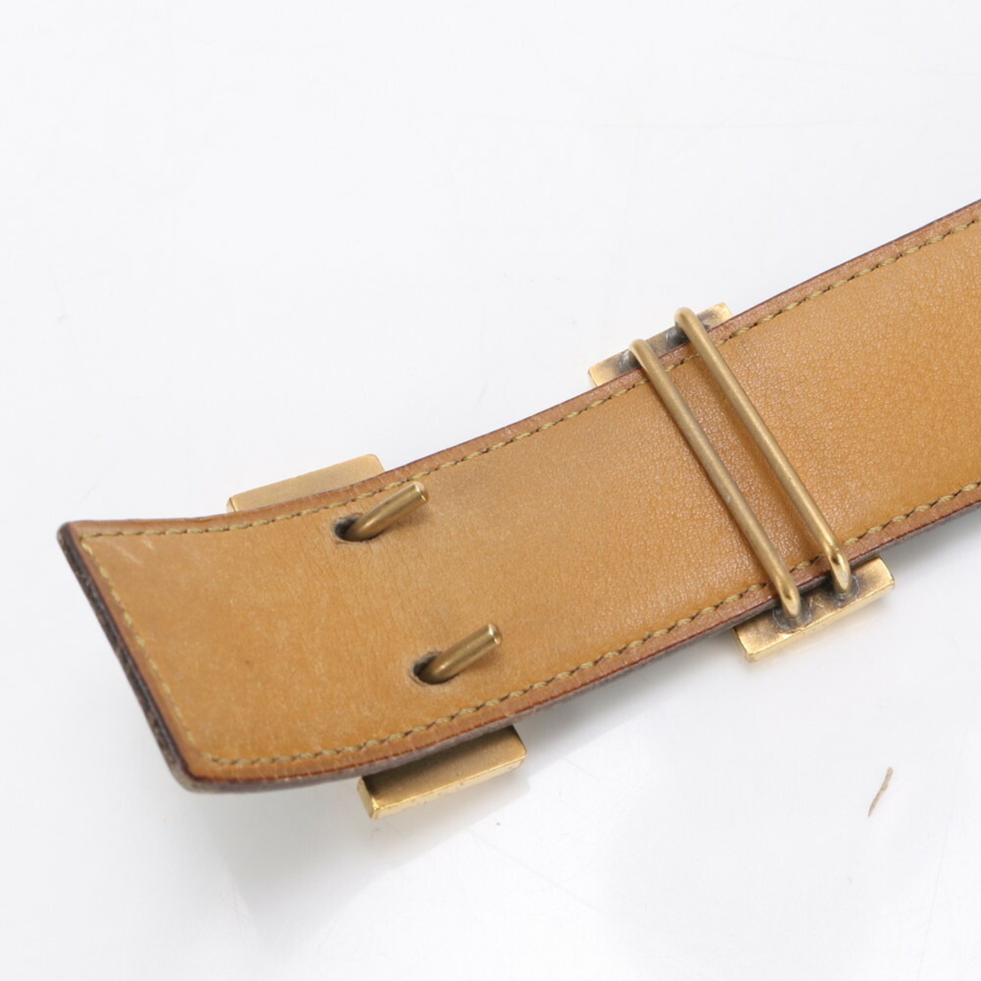 Hermes 〇G engraved Constance leather belt, navy blue, gold buckle, fashion, accessories, miscellaneous goods, ladies