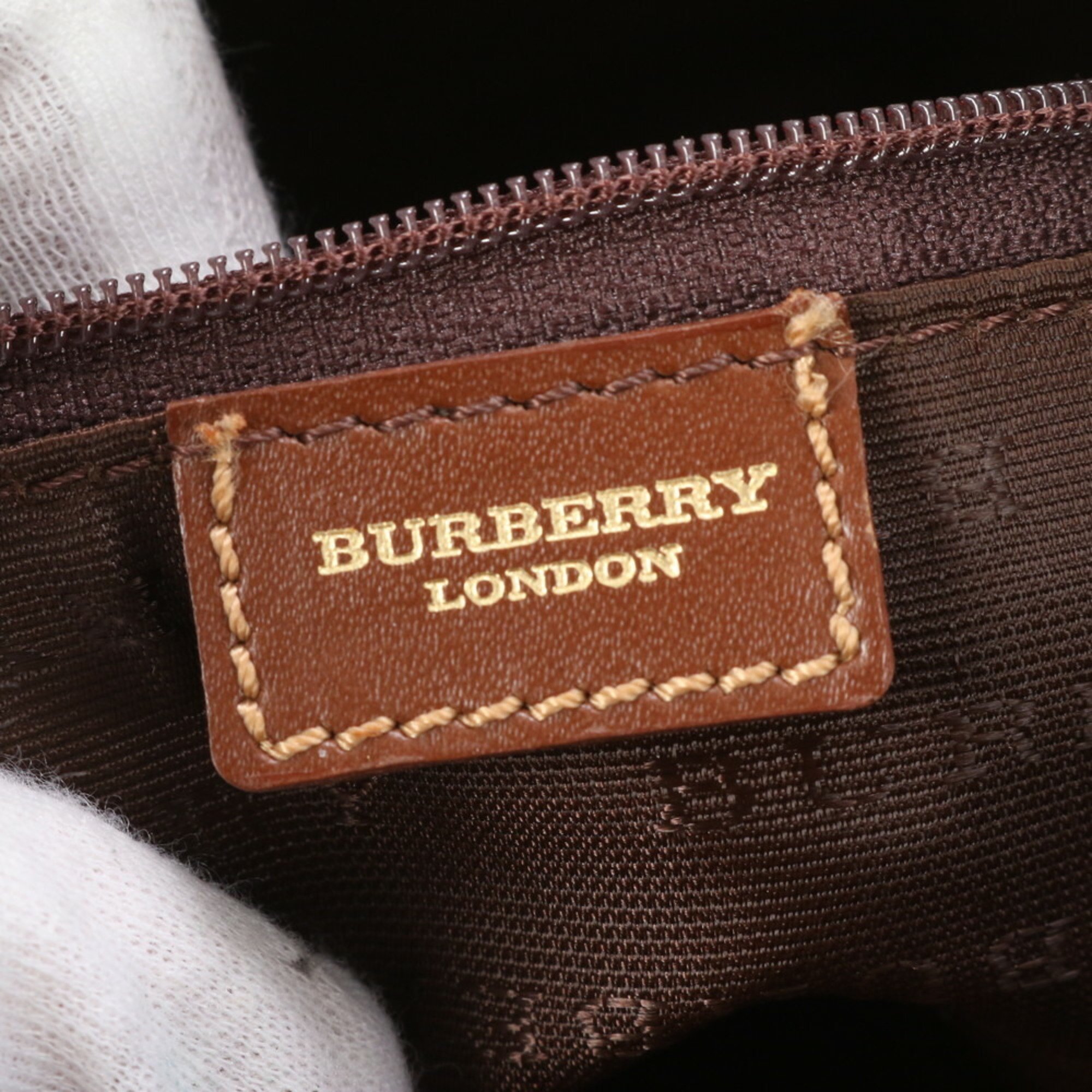 Burberry Nova Check Leather Shoulder Bag for Men and Women