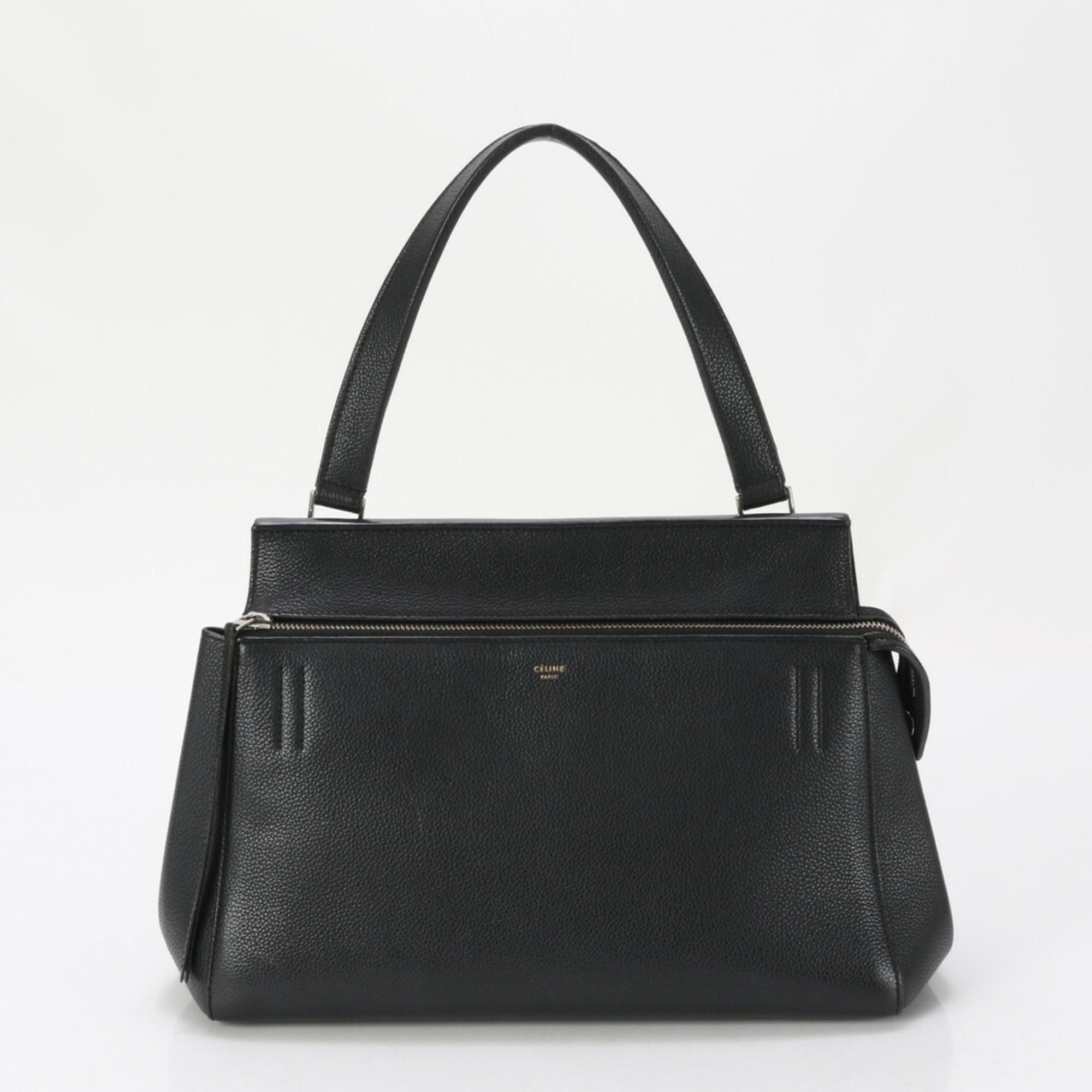 celine edge small leather handbag tote