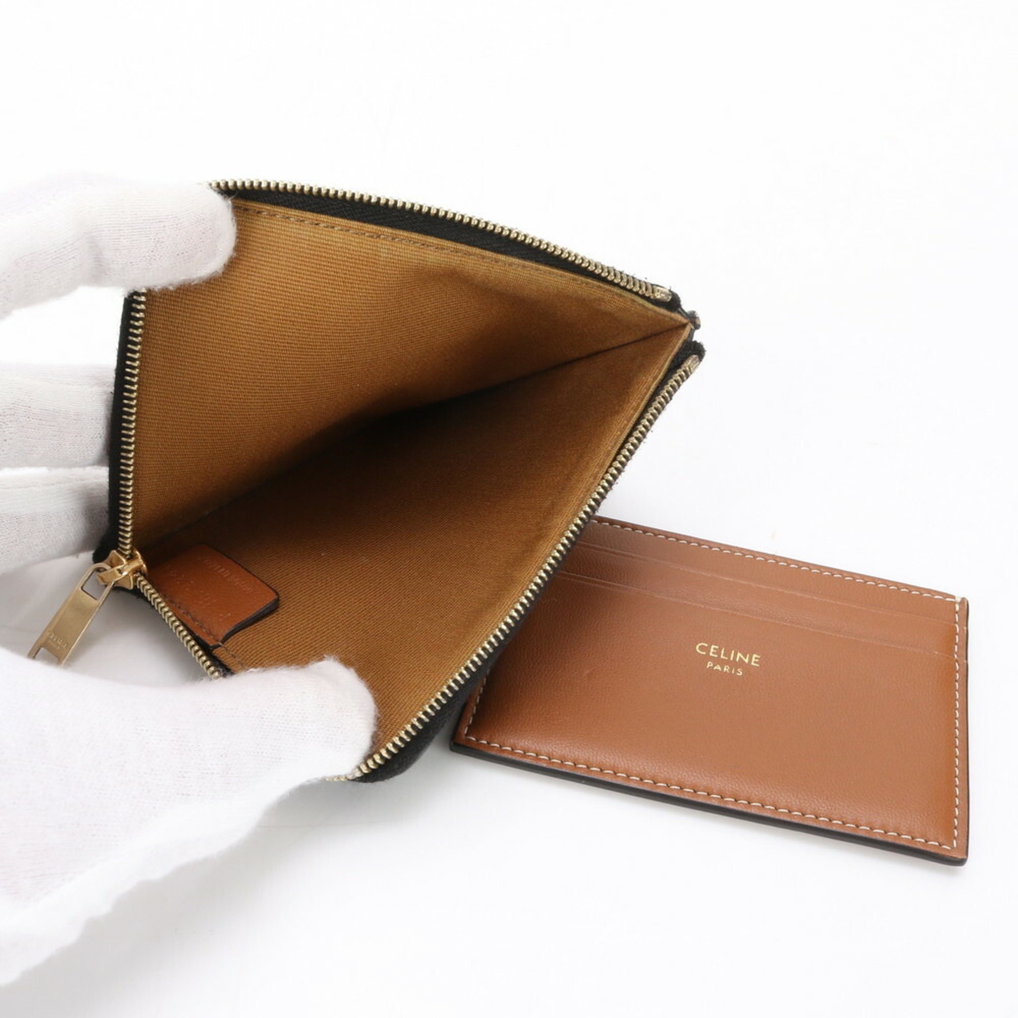 Celine Triomphe Wallet with Card Holder and Coin Case