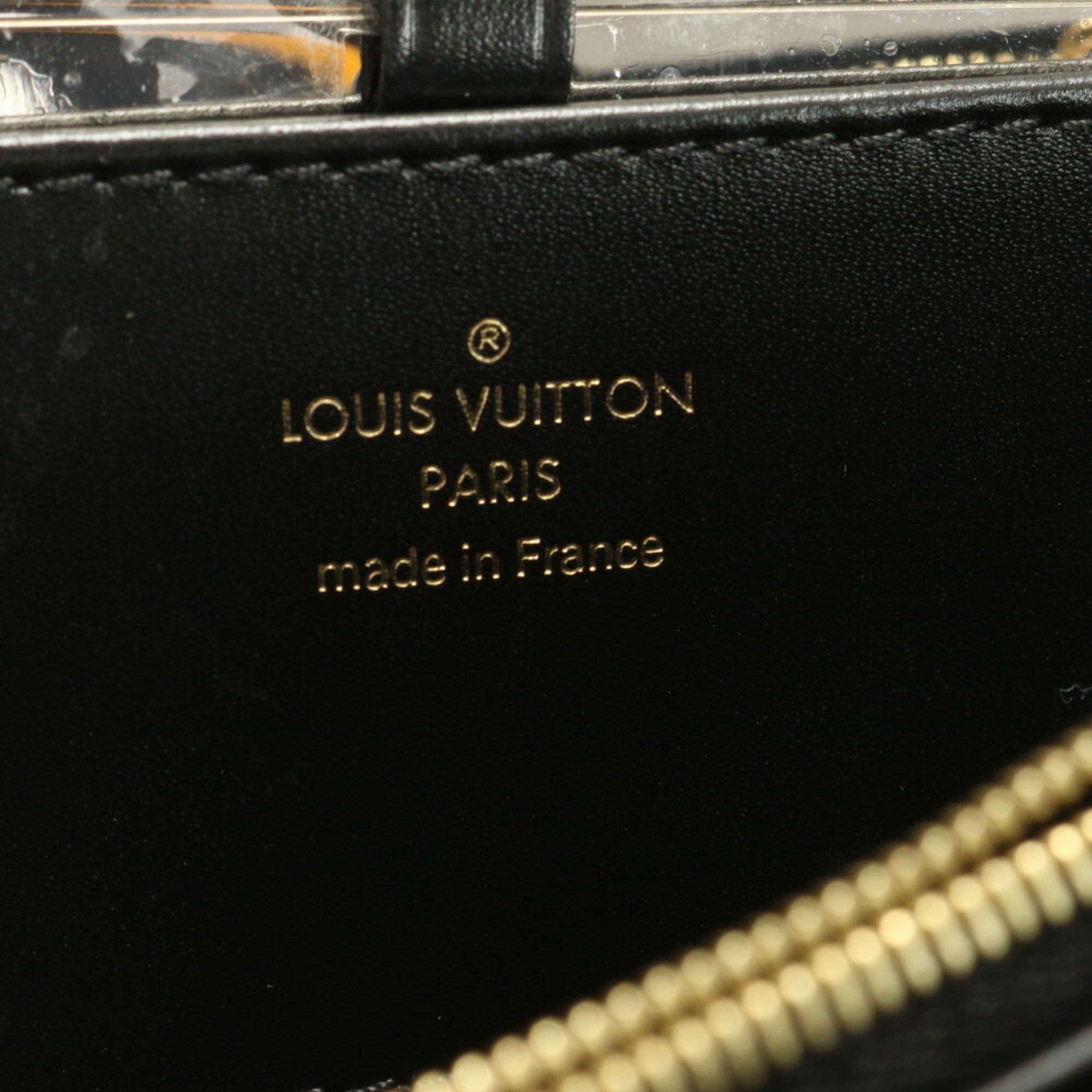 Louis Vuitton Rose des Vents MM M53816 Noir Leather Handbag Women's