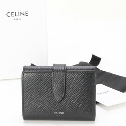 Celine Fine Strap Wallet Leather Tri-fold Compact for Women