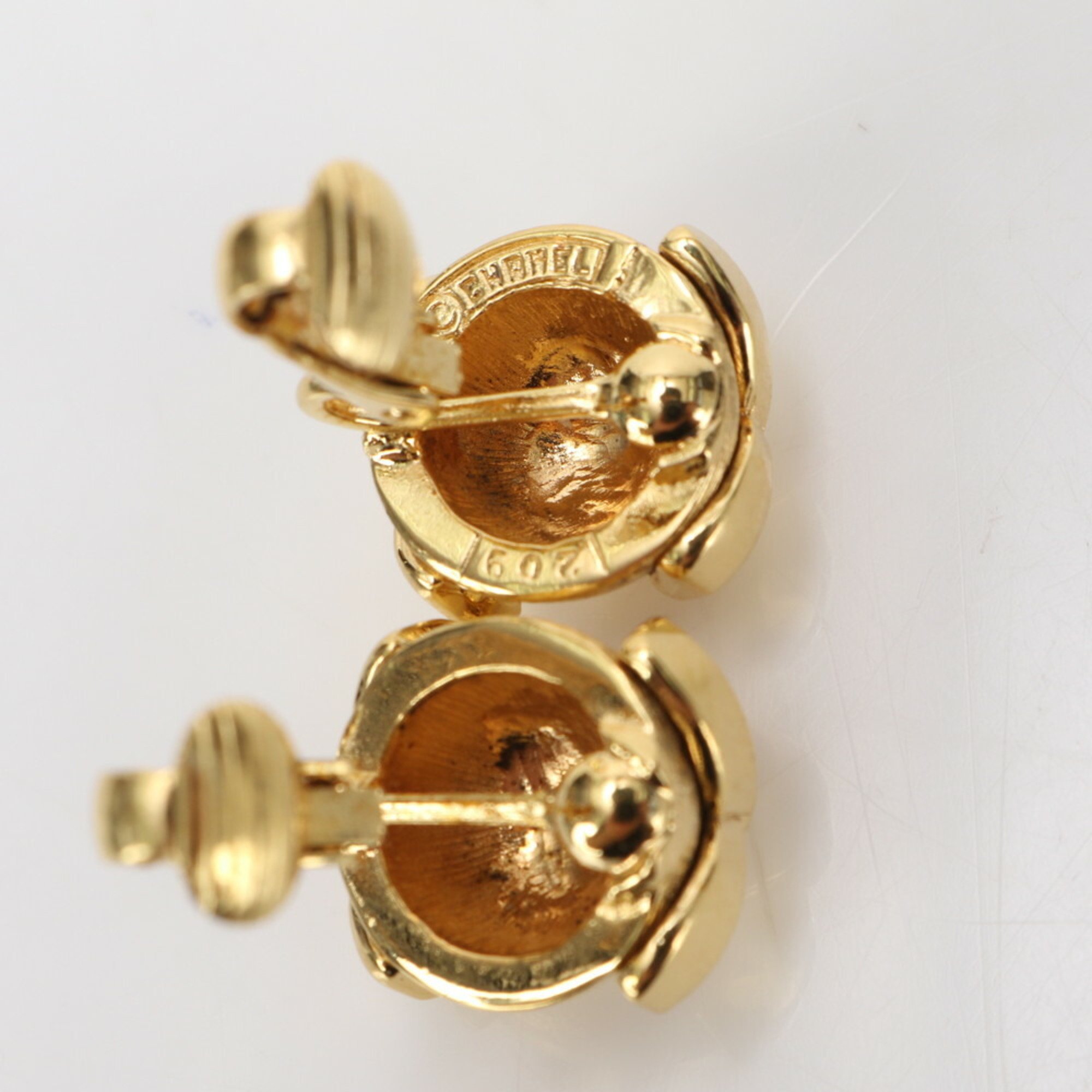 Chanel Coco Mark Gold Earrings