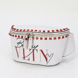 Valentino Garavani Rockstud Leather Body Bag Waist Pouch for Men and Women