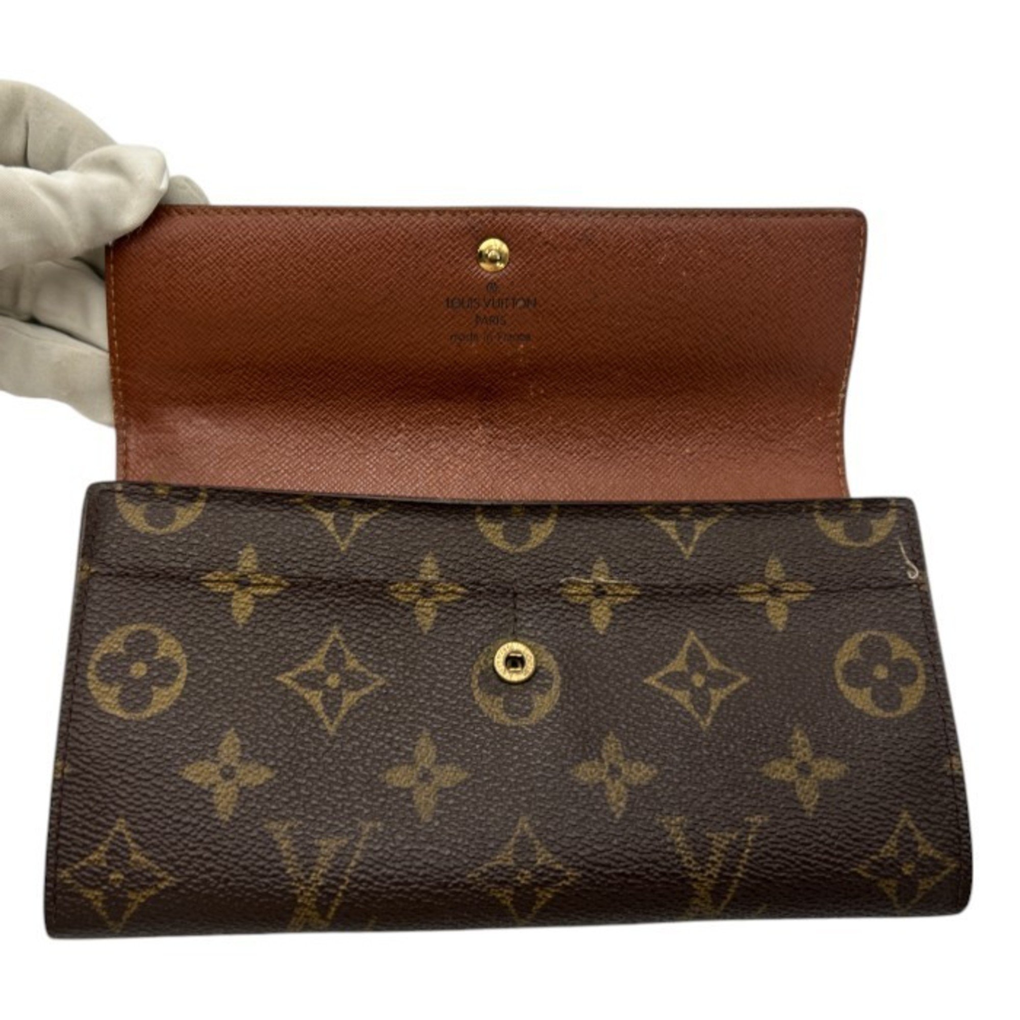 LOUIS VUITTON Louis Vuitton Monogram Porto Monnaie Credit Long Wallet M61725