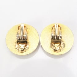 Hermes Serie Gold Leather Earrings