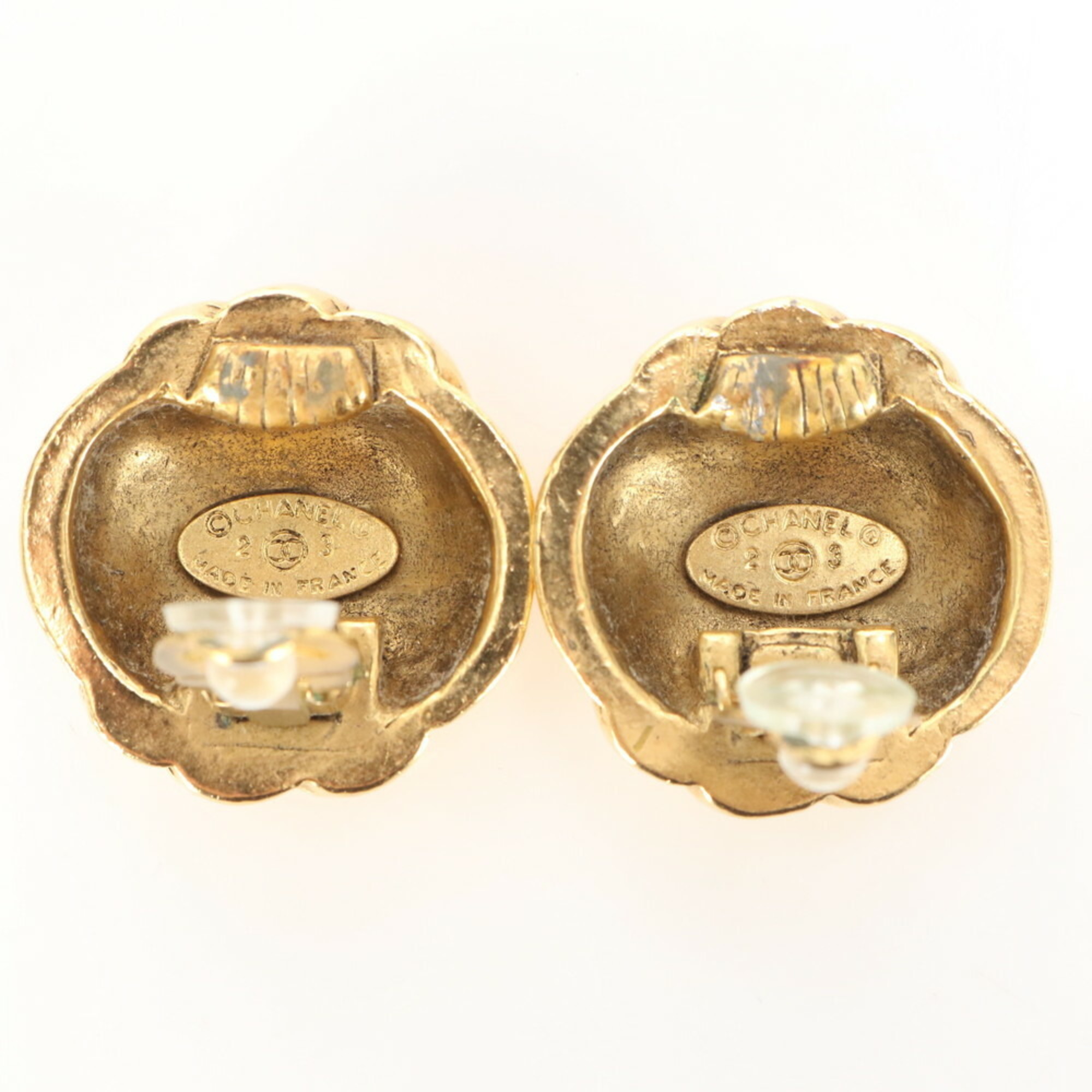 Chanel Coco Mark Gold Earrings