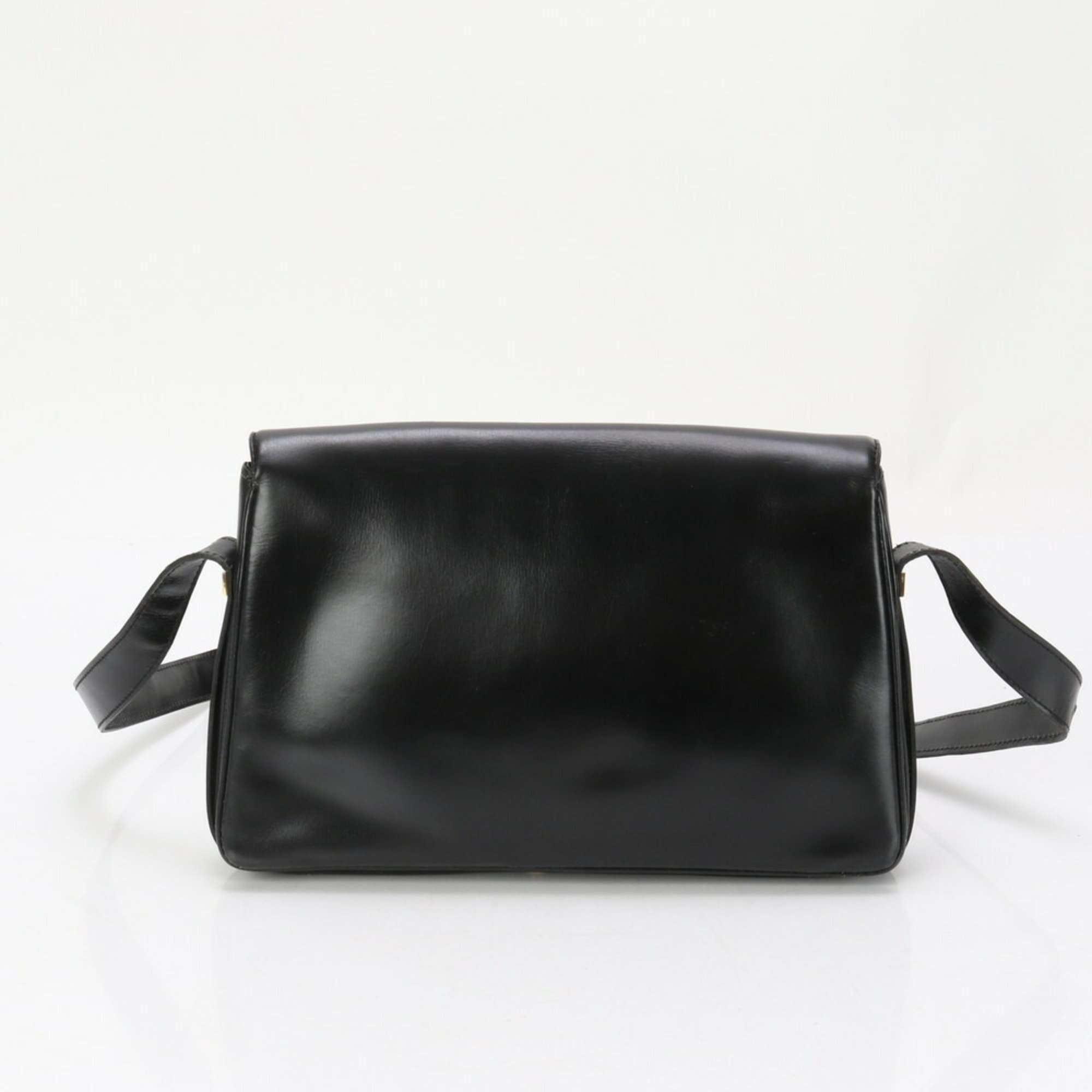 Loewe Leather Shoulder Bag Tote Handbag Black Women's