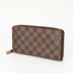 Louis Vuitton Damier Zippy Wallet N60015 Leather Long Round Men's