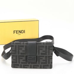 Fendi Zucca FF Compact Leather x Canvas Shoulder Bag Waist Pouch MMY AW14-4