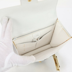 celine gold ribbon leather handbag