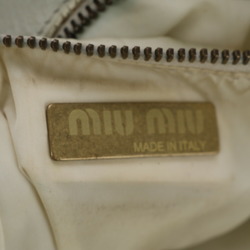 Miu Miu Miu Leather Shoulder Bag Hand White Women's