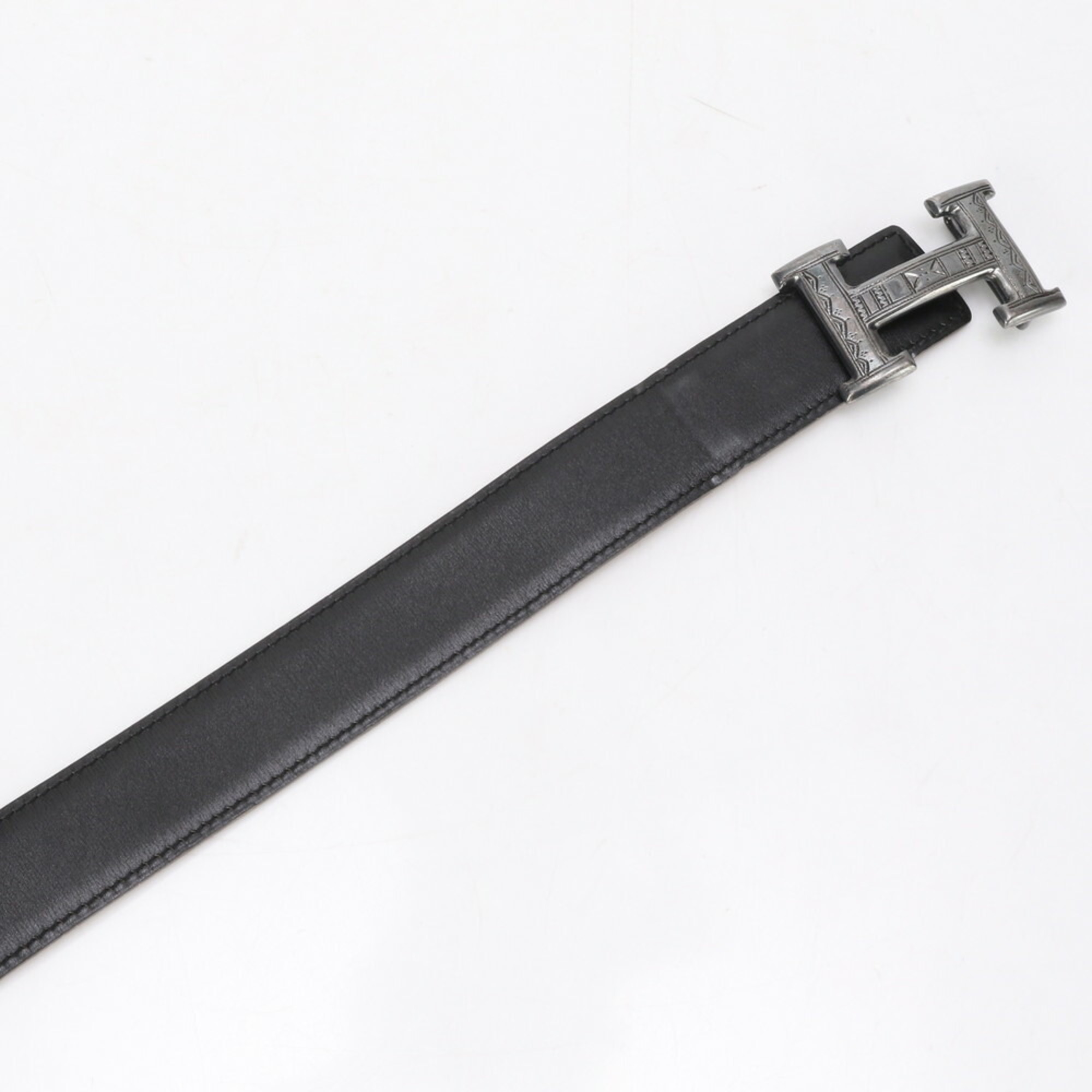 Hermes Touareg reversible 75 box calf SV925 leather belt