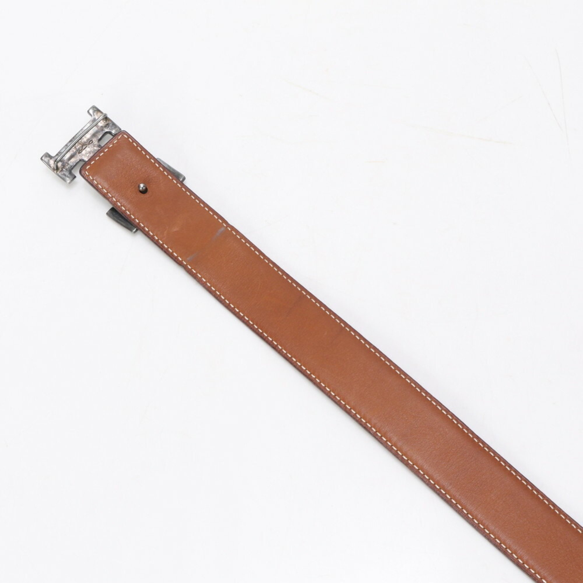 Hermes Touareg reversible 75 box calf SV925 leather belt