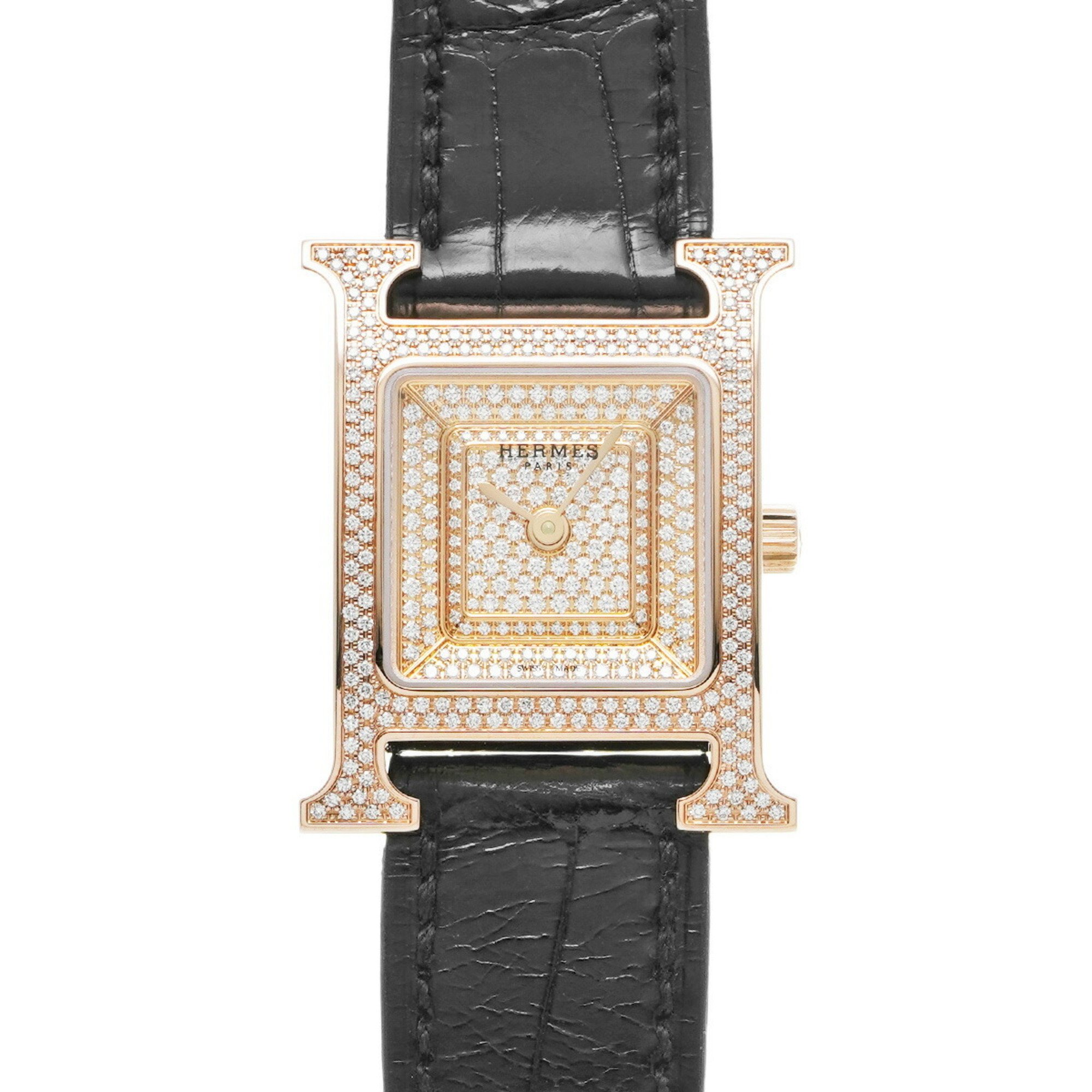 HERMES H Watch Diamond Dial HH4.273 Ladies' Quartz