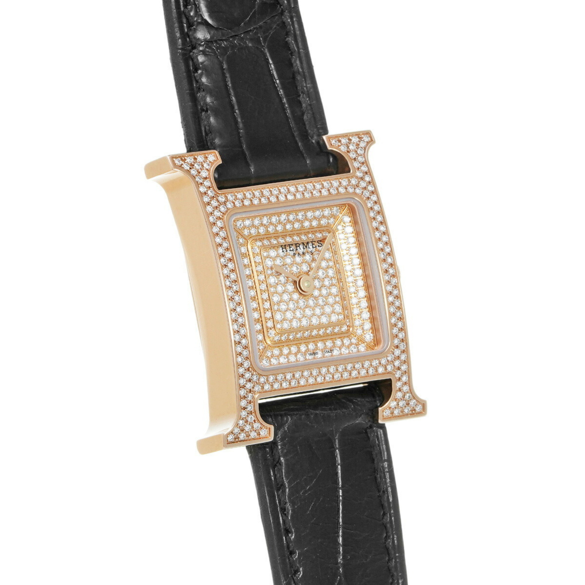 HERMES H Watch Diamond Dial HH4.273 Ladies' Quartz