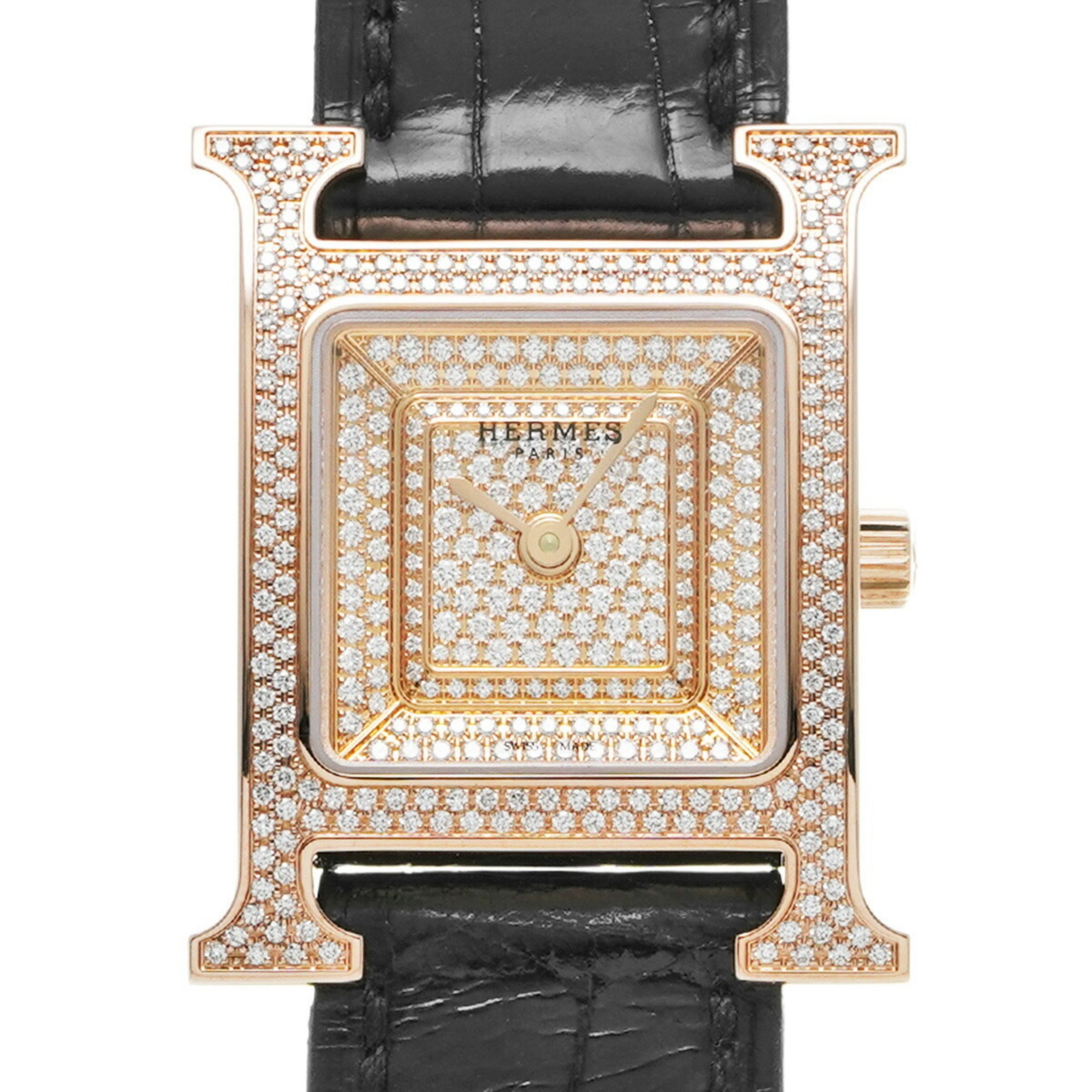 HERMES H Watch Diamond Dial HH4.273 Ladies' Quartz