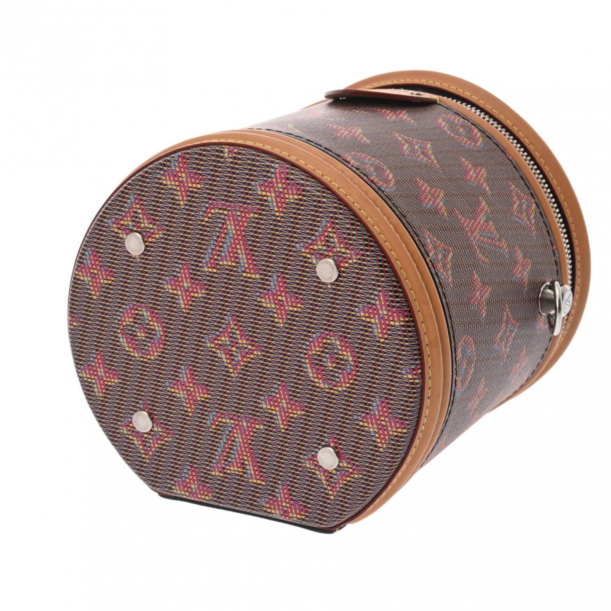 LOUIS VUITTON Monogram LV Pop Cannes Pink/Brown M55457 Women's Leather Bag