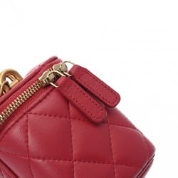 CHANEL Chanel Matelasse Small Vanity Pink AP2198 Women's Lambskin Shoulder Bag