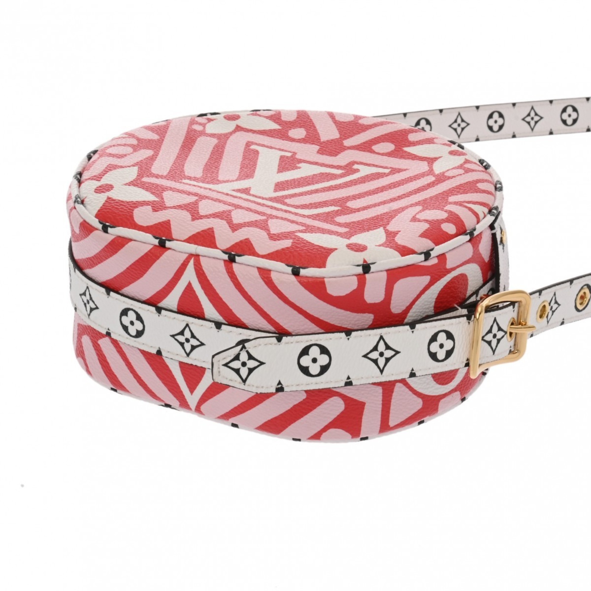 LOUIS VUITTON Louis Vuitton Boite Chapeau Souple LV Crafty Red/Pink/White M45364 Women's Leather Shoulder Bag