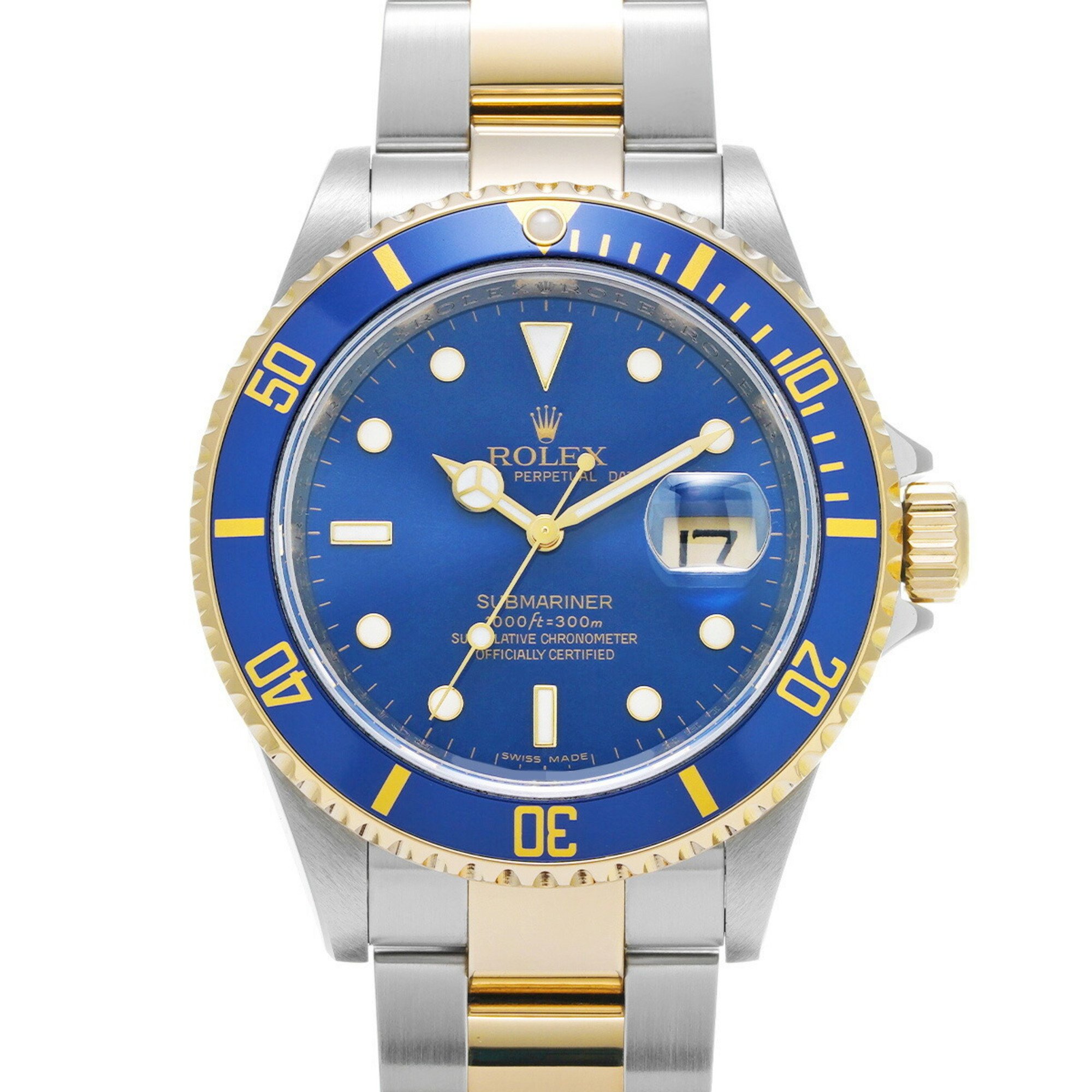 ROLEX Rolex Submariner Blue Bezel 16613 Men's Watch Automatic