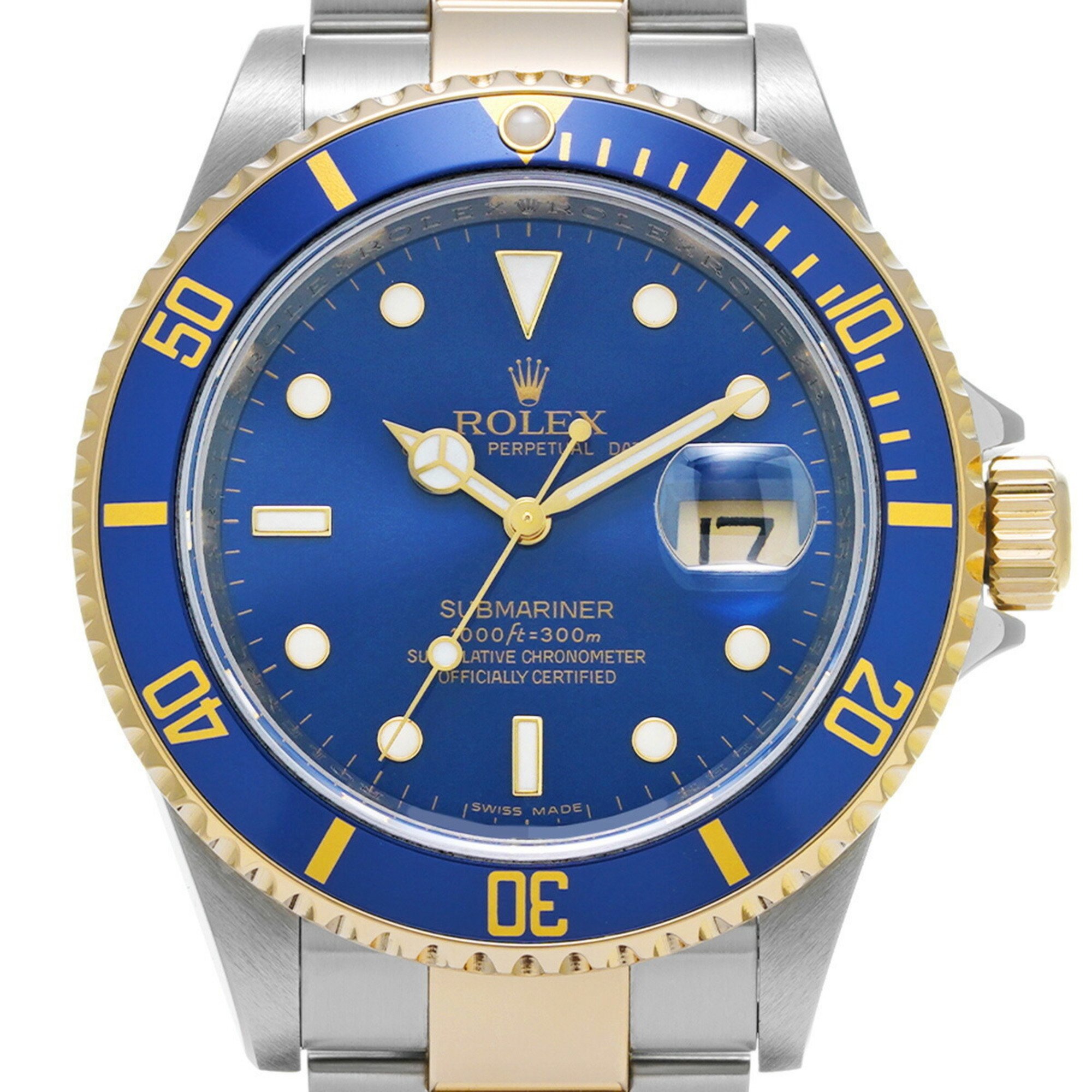 ROLEX Rolex Submariner Blue Bezel 16613 Men's Watch Automatic