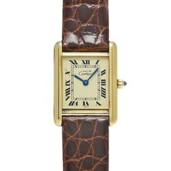 CARTIER Must Tank Vermeil Ladies' Watch Quartz