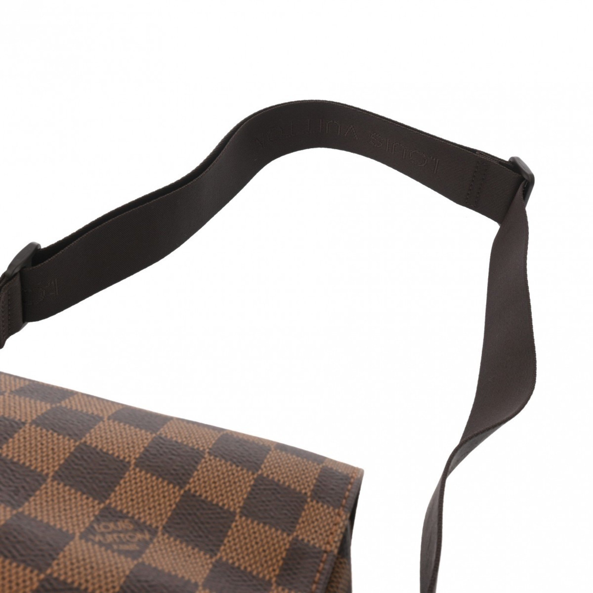 LOUIS VUITTON Damier Naviglio Brown N45255 Unisex Canvas Shoulder Bag