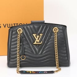 Louis Vuitton New Wave Chain Tote M51496 Leather Shoulder Bag