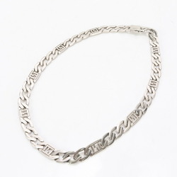 Fendi FF Chain Necklace Silver Fashion Accessories Men Women