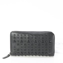 Jimmy Choo Studded Leather Long Wallet Bi-fold Round