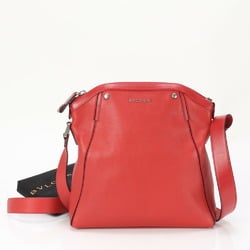 Bvlgari Octo Leather Shoulder Bag Red Hand Tote Women's