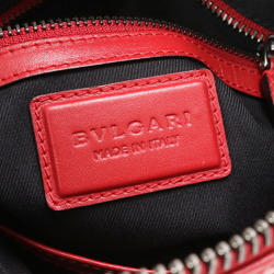 Bvlgari Octo Leather Shoulder Bag Red Hand Tote Women's