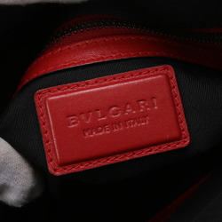 Bvlgari Octo Leather Shoulder Bag Red Hand Tote Women's