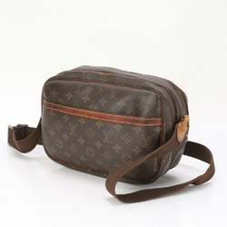 Louis Vuitton Monogram Reporter PM M45254 Leather Shoulder Bag Hand Tote Brown Women's