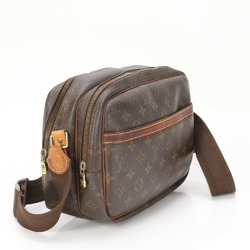 Louis Vuitton Monogram Reporter PM M45254 Leather Shoulder Bag Hand Tote Brown Women's