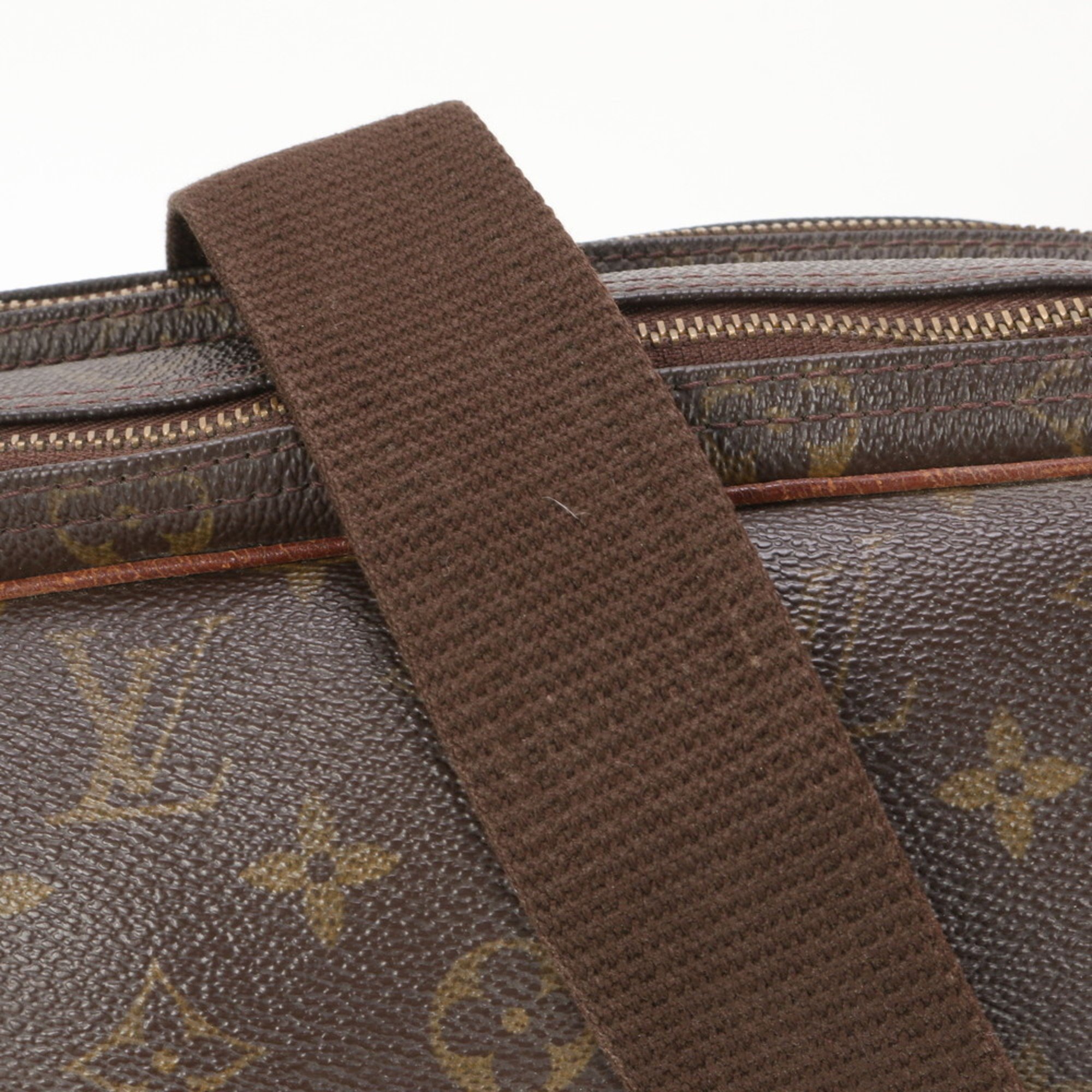 Louis Vuitton Monogram Reporter PM M45254 Leather Shoulder Bag Hand Tote Brown Women's