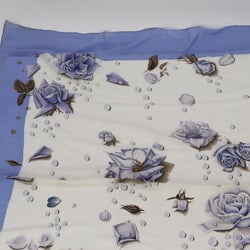 Hermes Carre Geant 140 LA ROSEE Rose Drop Blue Large Scarf