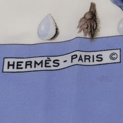 Hermes Carre Geant 140 LA ROSEE Rose Drop Blue Large Scarf