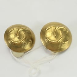 Chanel Coco Mark Earrings Gold Women's